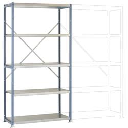 Manuflex RP1017.5021 Fachbodenregal-Grundmodul 100 kg (B x H x T) 970 x 2000 x 300 mm Stahl pulverbeschichtet Wasserblau Metallboden