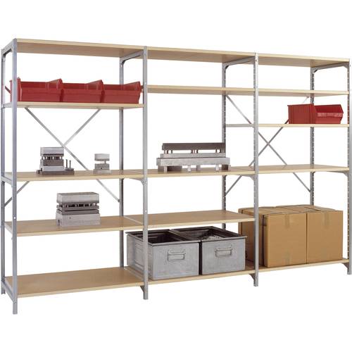Manuflex RB2108 Fachbodenregal-Grundmodul 200 kg (B x H x T) 970 x 2000 x 500 mm Stahl verzinkt Verzinkt Holzboden