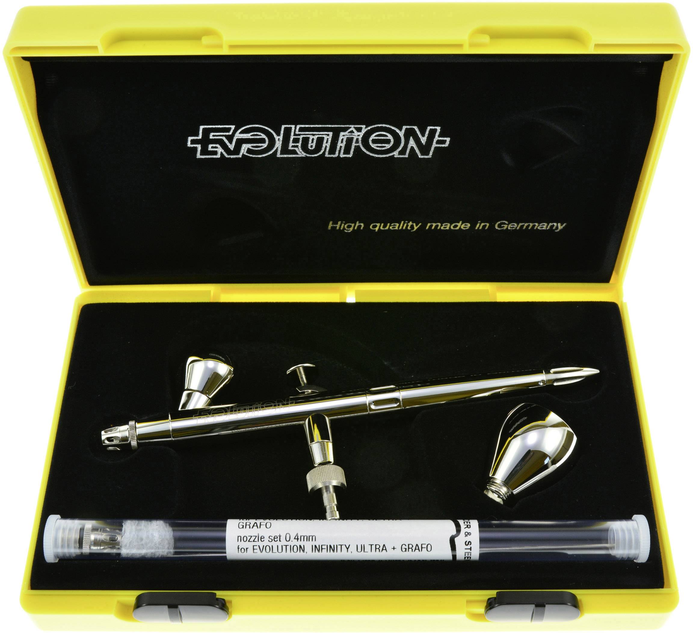 Harder & Steenbeck Evolution Silverline Two in One Double Action Airbrush-Pistole Düsen-Ø 0,2 + 0,4 mm-2