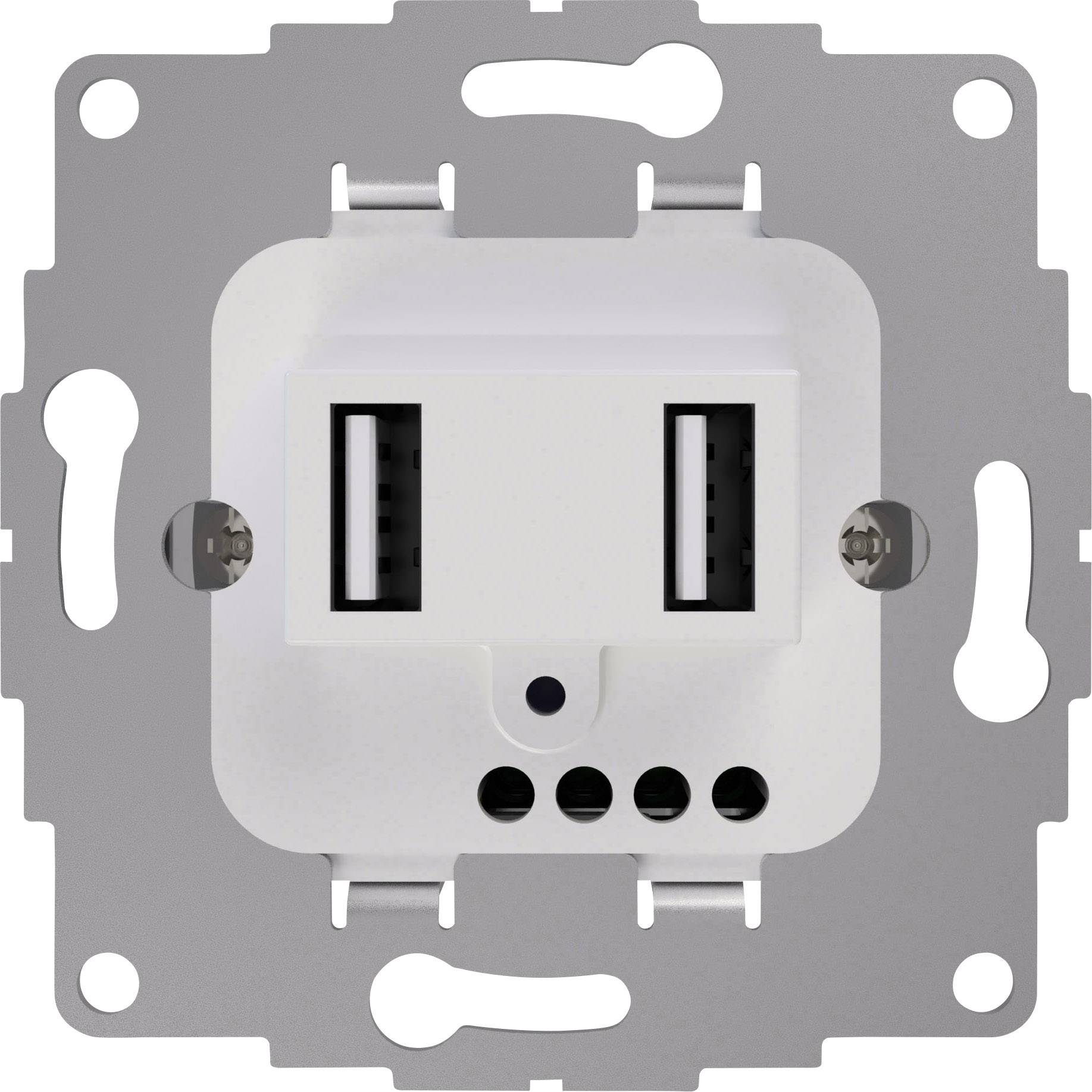 2USB 2U-449498 1fach Unterputz-Einsatz IP20 Hellgrau