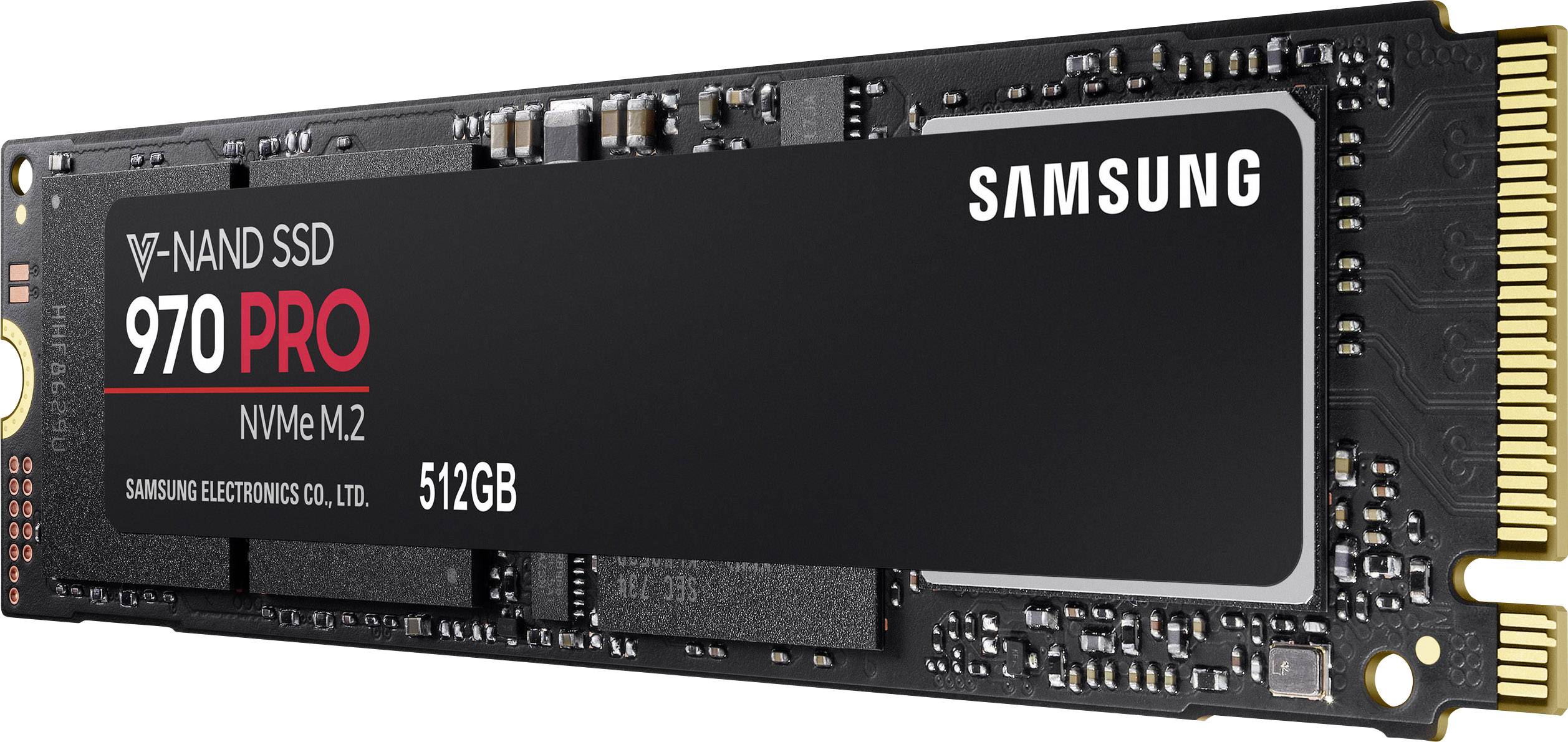 Samsung 970 PRO 512 GB Interne M.2 PCIe NVMe SSD 2280 M.2 NVMe PCIe 3.0 x4 Retail MZ-V7P512BW-2
