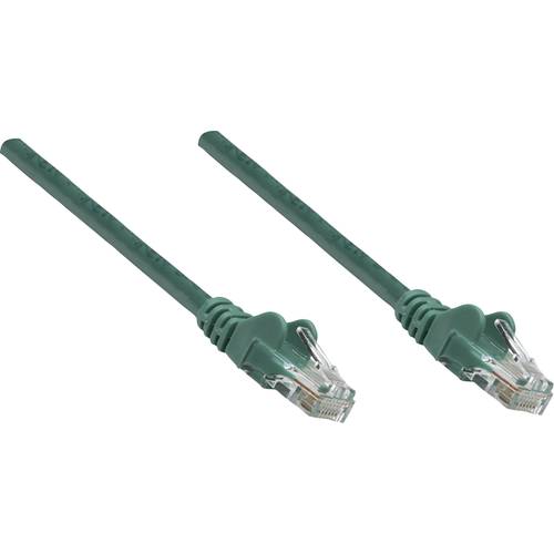 Intellinet 739887 RJ45 Netzwerkkabel, Patchkabel CAT 6 S/FTP 1.50 m Grün Folienschirm, Geflechtschirm, Halogenfrei 1 St.