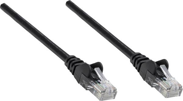 Intellinet 347440 RJ45 Patchkabel CAT 5e U/UTP 0.25 m Schwarz 1 St.
