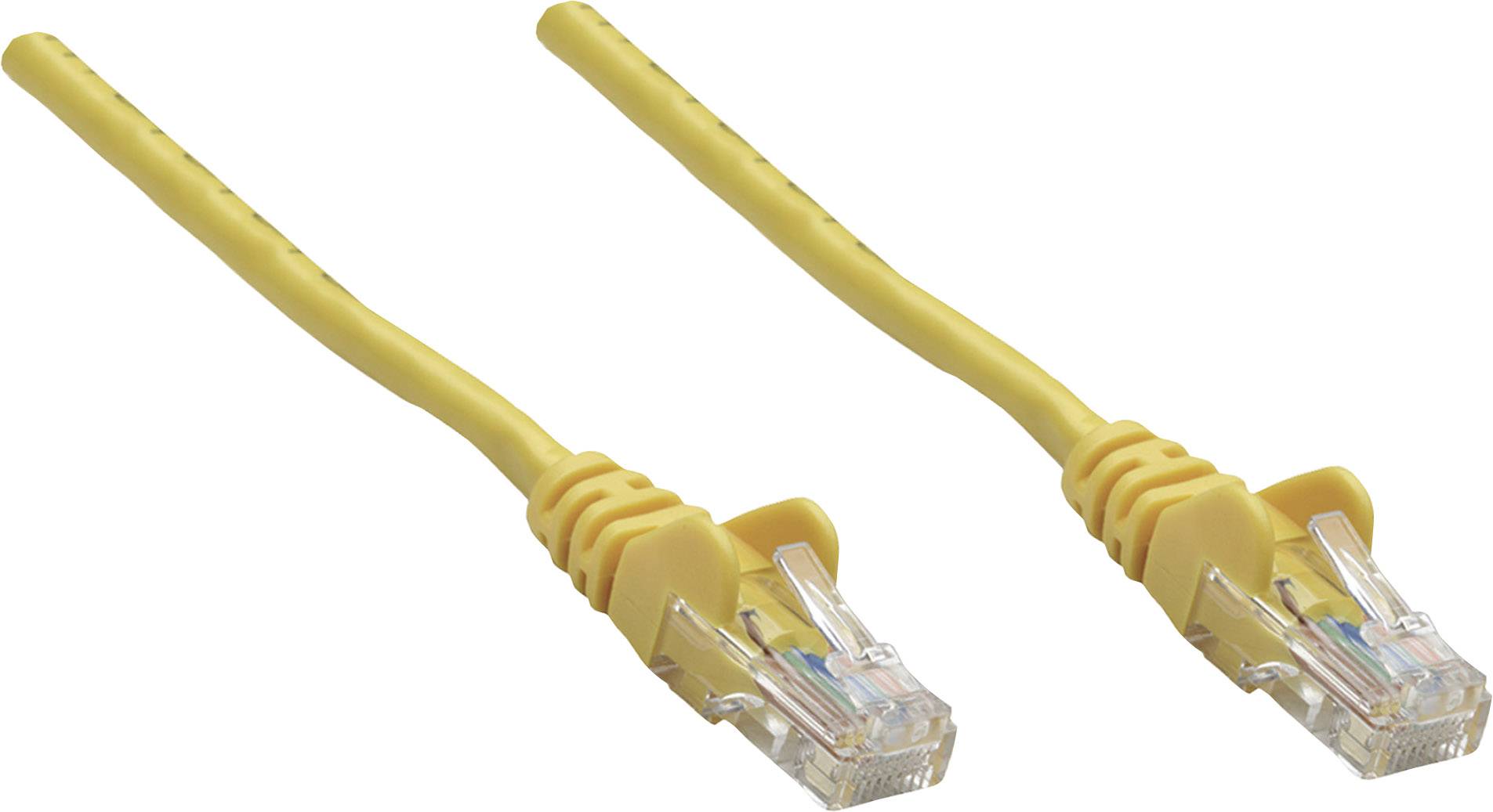 Network Cable, Cat5e compatible, CCA, U/UTP, PVC, 0.25 m, Yellow