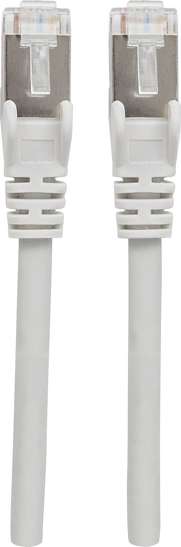 Intellinet 317320 RJ45 Patchkabel CAT 6a S/FTP 15.00 m Grau Folienschirm, Geflechtschirm, Halogenfrei 1 St.