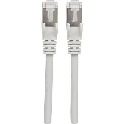 Zwei weiße Ethernet-Kabel mit RJ45-Steckern, nebeneinander stehend.