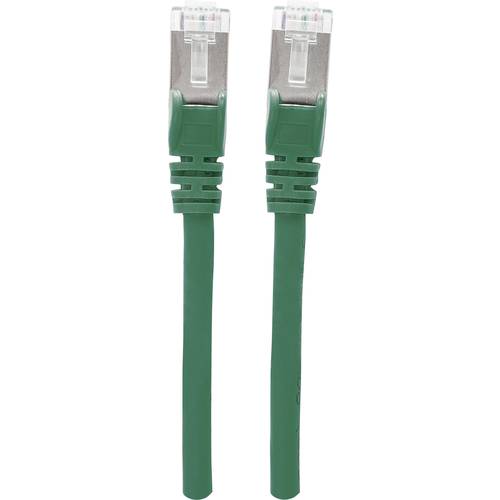Thumbnail - Intellinet 736824 RJ45 Netzwerkkabel, Patchkabel CAT 6a S/FTP 3.00 m Grün Folienschirm, Geflechtschirm, Halogenfrei 1 St...