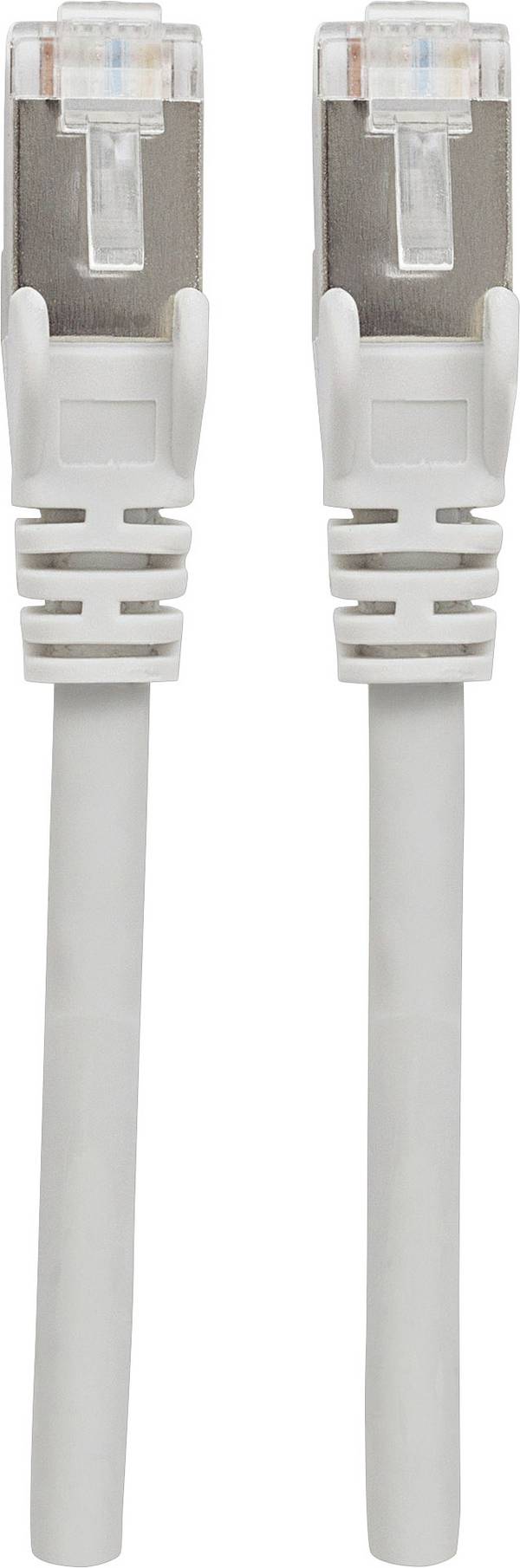 Intellinet 317177 RJ45 Patchkabel CAT 6a S/FTP 7.50 m Grau Folienschirm, Geflechtschirm, Halogenfrei 1 St.
