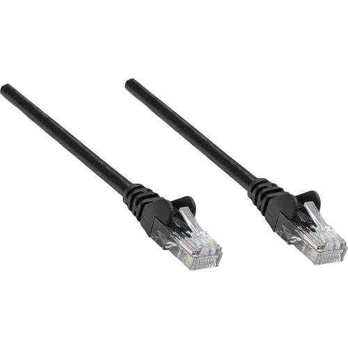 Intellinet 739795 RJ45 Netzwerkkabel, Patchkabel CAT 6 S/FTP 0.25 m Schwarz Folienschirm, Geflechtschirm, Halogenfrei 1 ...