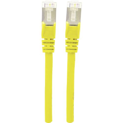 Intellinet 736725 RJ45 Netzwerkkabel, Patchkabel CAT 6a S/FTP 10.00 m Gelb Folienschirm, Geflechtschirm, Halogenfrei 1 S...