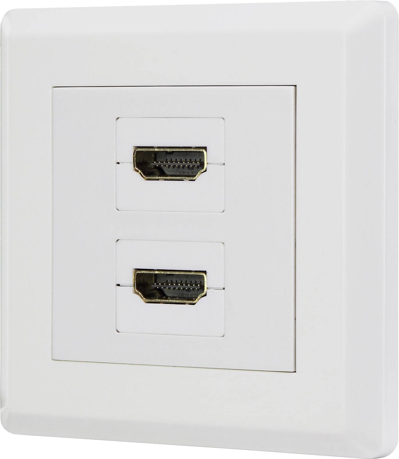 Renkforce RF-4724258 HDMI Adapter [2x HDMI-Buchse - 2x HDMI-Buchse] Weiß vergoldete Steckkontakte