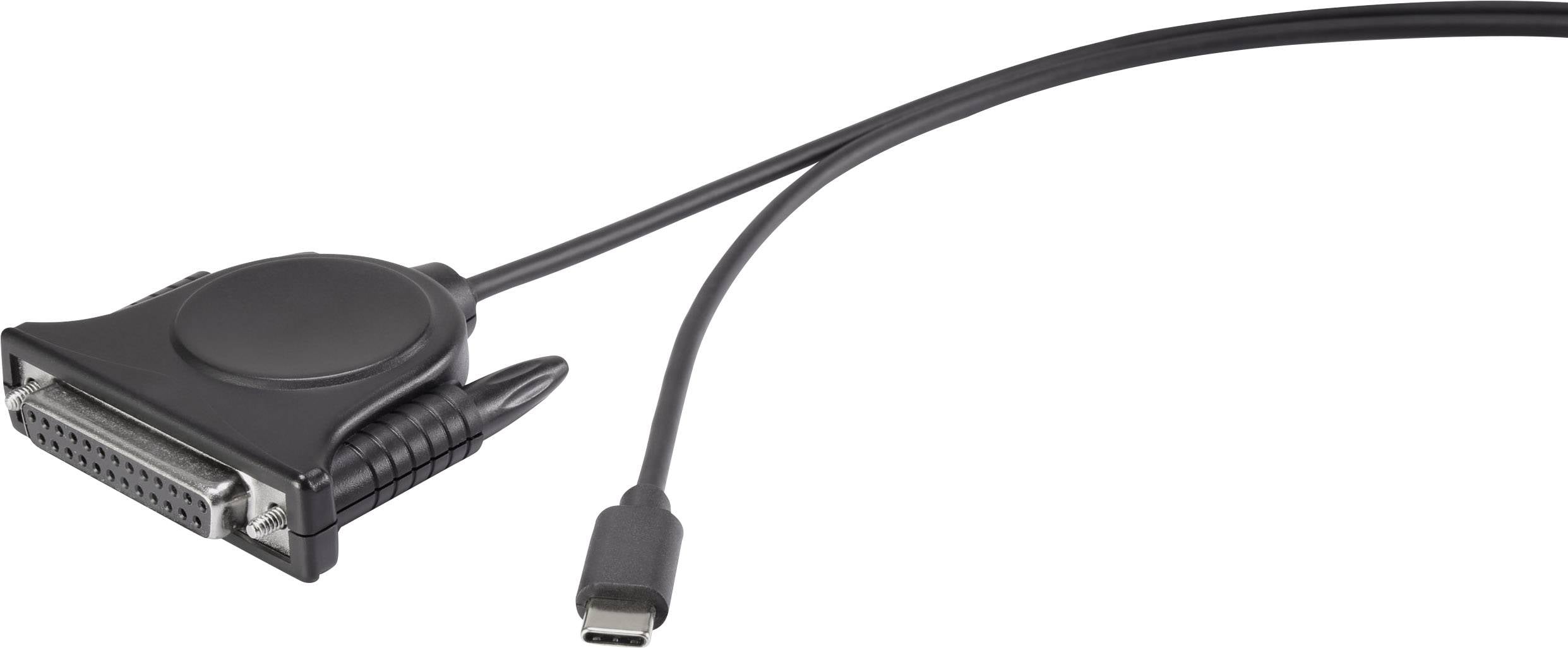 Renkforce Parallel Adapter [1x USB-C® Stecker - 1x D-SUB-Buchse 25pol.] 1.80 m
