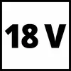 '18 V'-Symbol, das die Nennspannung eines Akku-Geräts angibt.