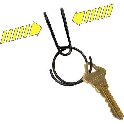 NITE Ize Schlüsselring KSQR-01-R6 SqueezeRing Easy Load Key Clip Schwarz 1 St.