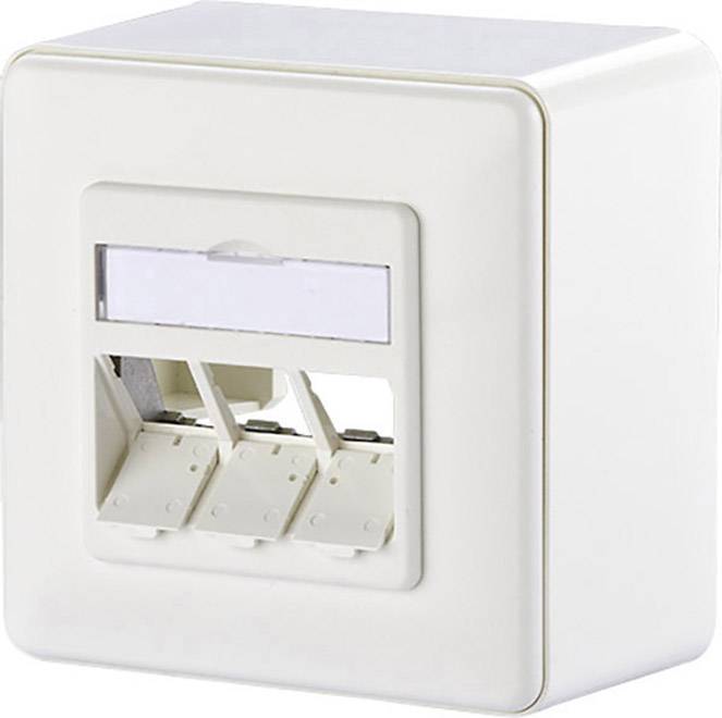 METZ CONNECT Modul Anschlussdose AP, 3 Port unbestückt reinweiß-0