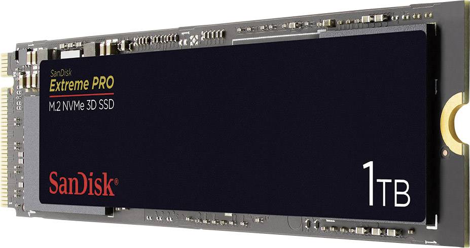 SanDisk Extreme PRO® 3D 1 TB Interne M.2 PCIe NVMe SSD 2280 M.2 NVMe PCIe 3.0 x4 Retail SDSSDXPM2-1T00-G25-2