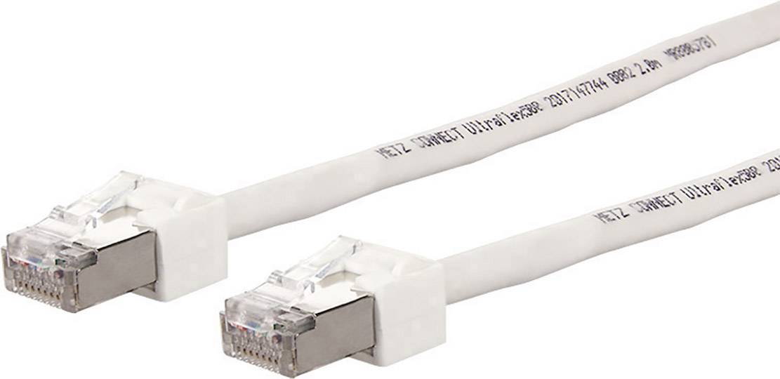 METZ CONNECT TP-Patchkabel Ultraflex500 RJ45 AWG26 S/FTP 0,5m weiss