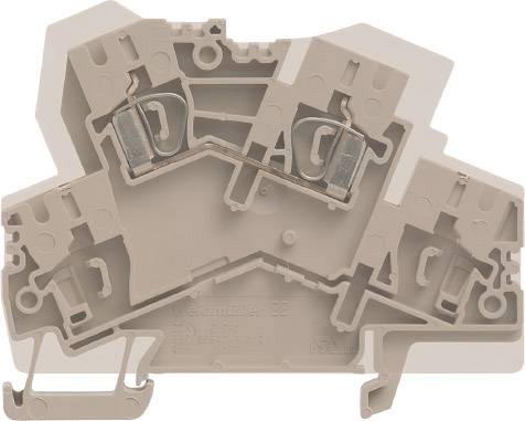 Weidmüller 1119700000 Doppelstock-Durchgangsklemme 8.10 mm Zugfeder Beige 100 St.