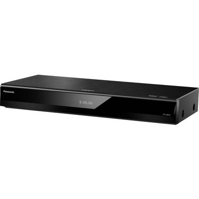Schwarzer Panasonic Blu-ray Player mit digitaler Anzeige auf der Vorderseite.