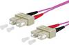 Metz Connect 151S1EOEO20E Glasfaser LWL Anschlusskabel 2.00 m Violett [2x SC-Stecker - 2x SC-Stecker] 50/125 µ Multimode OM4