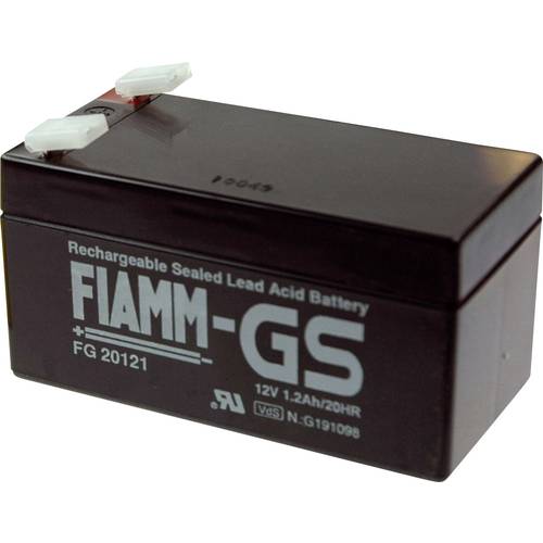 Thumbnail - Fiamm Pb-12-1,2-4,8 FG20121 Bleiakku 12 V 1.2 Ah Blei-Vlies (AGM) (B x H x T) 97 x 57 x 48 mm Flachstecker 4.8 mm Wartun...