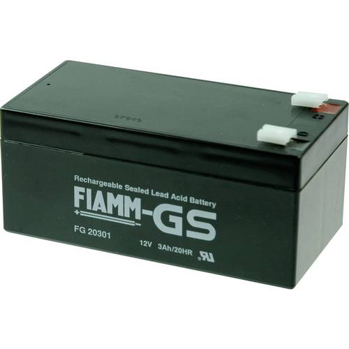 Thumbnail - Fiamm PB-12-3,4-4,8 FG20341 Bleiakku 12 V 3.4 Ah Blei-Vlies (AGM) (B x H x T) 134 x 66 x 65 mm Flachstecker 4.8 mm Wartu...