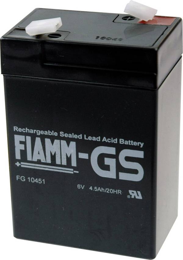 Fiamm PB-6-4,5 FG10451 Bleiakku 6 V 4.5 Ah Blei-Vlies (AGM) (B x H x T) 70 x 106 x 47 mm Flachstecker 4.8 mm Wartungsfrei, Geringe Selbstentladung