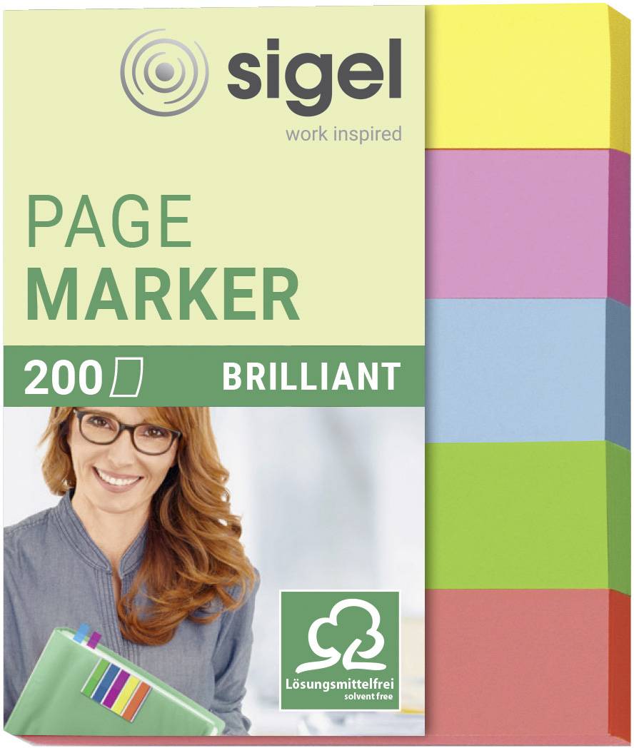 Haftmarker Brillant 12x50mm farbig sortiert 5 St./Pack.