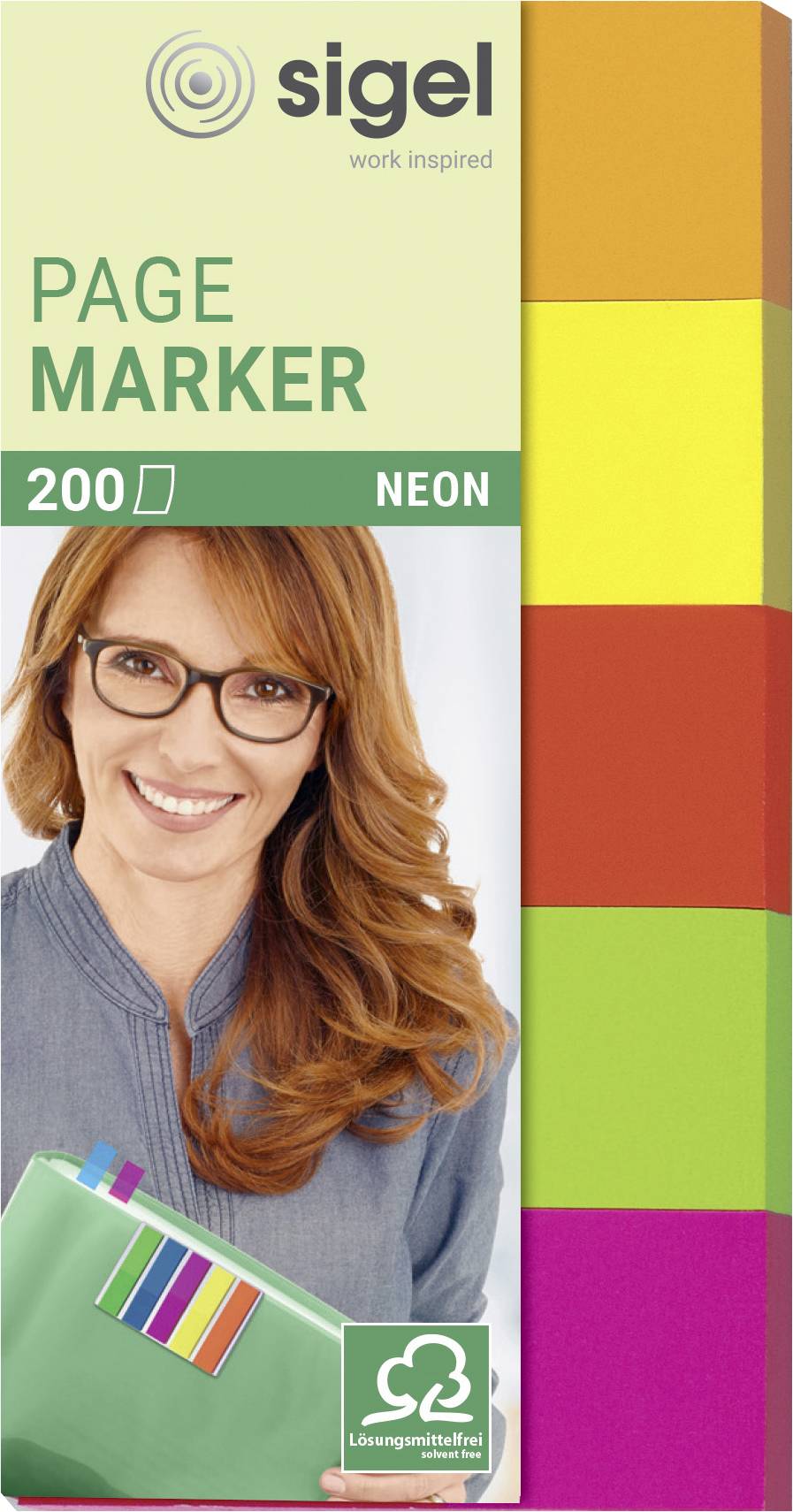 Sigel Haftmarker HN650 Gelb, Grün, Orange, Pink, Rot-0