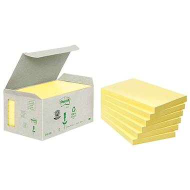 Haftnotizen Recycling 127x76mm gelb VE=6x100 Blatt