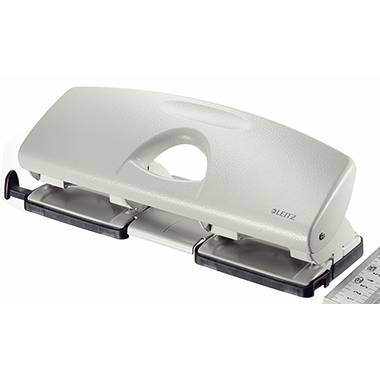 Leitz 50120085 Doppellocher Grau max. Einstellformat: DIN A4 25 Bl. (80 g/m²)-0