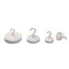 magnetoplan Hakenmagnet 52625 (Ø) 25 mm rund, mit Haken Weiß 1 St. 52625