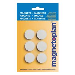 Image of Magnetoplan Magnet Discofix Hobby (Ø x H) 25 mm x 8 mm rund Weiß 6 St. 16645600