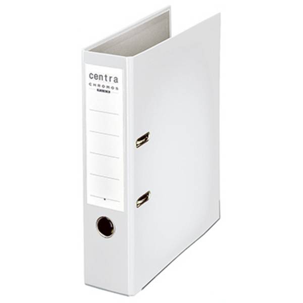 Centra Ordner CHROMOS DIN A4 Rückenbreite: 80 mm Weiß  2 Bügel 230137