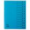 Blauer Abhefter mit seitlichen Nummernregister von 1 bis 12, ideal zur Organisation von Dokumenten nach Monaten oder Themen.