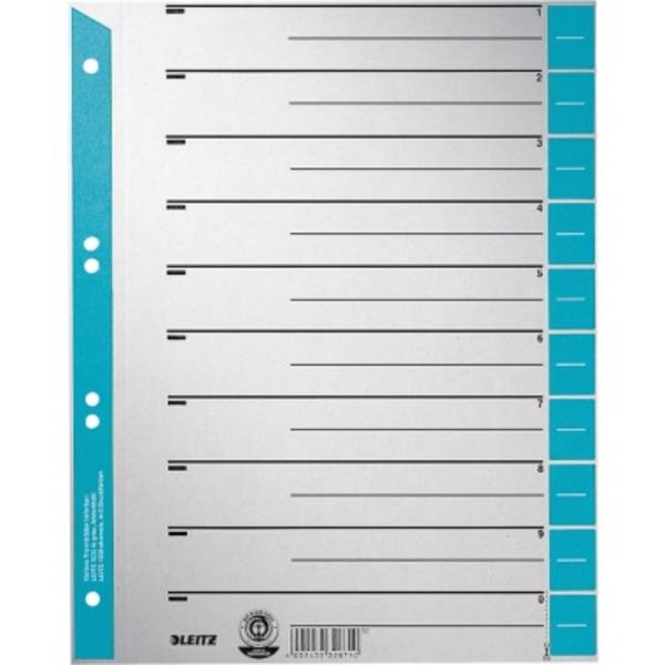 ESSELTE LEITZ - Leitz - Trennelement - vorgedruckt: 0-9 - für A4 - mit Register (Packung mit 100)