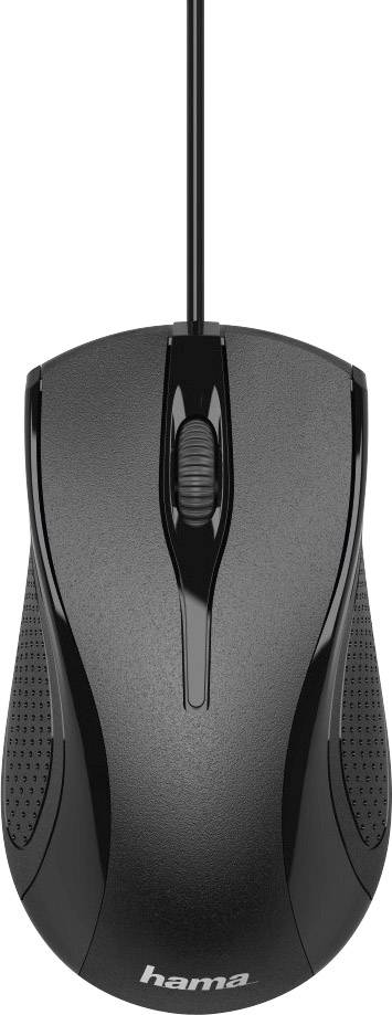 hama 00182602 Optische 3-Tasten-Maus "MC-200", kabelgebunden, Schwarz