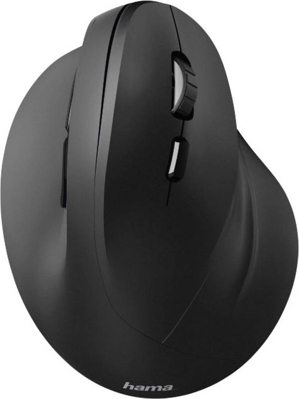 hama 00182699 Vertikale, ergonomische Funkmaus "EMW-500", 6 Tasten, Schwarz
