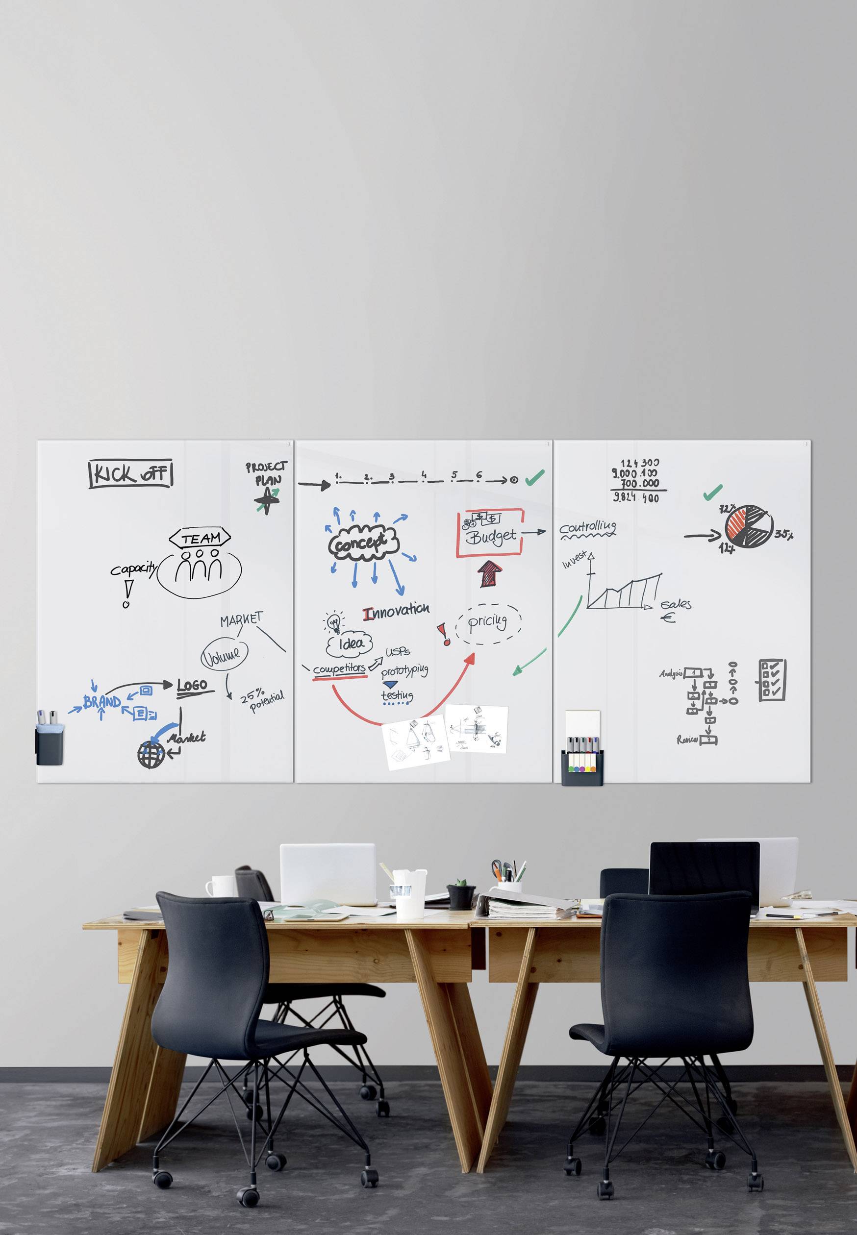 Stiftköcher S für Glasmagnetboard anthrazit-5