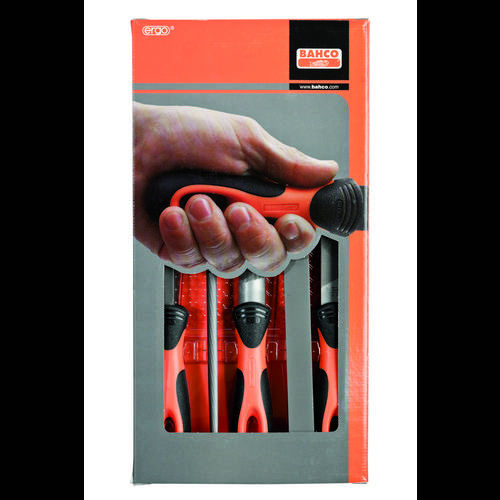 Thumbnail - Bahco 1-478-08-1-2 Ergo Feilensatz 5 -Tlg 200mm Hieb 1 & 2 1 St.