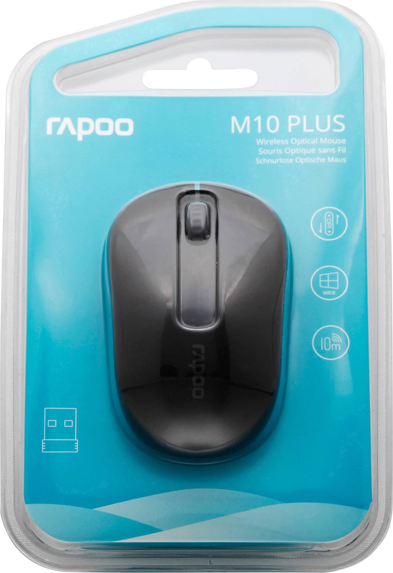 Rapoo M10 PLUS - Maus - optisch - 3 Tasten - kabellos-4