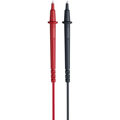 Ein roter und ein schwarzer Messfühler für ein Multimeter; oft verwendet, um elektrische Spannungen oder Widerstände zu messen.