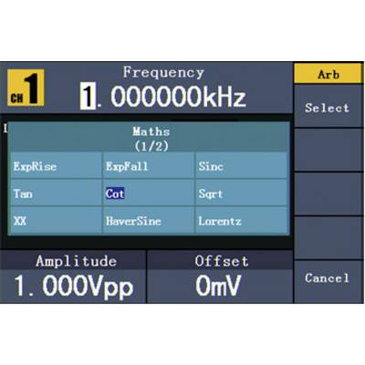 VOLTCRAFT FG-2502 Funktionsgenerator netzbetrieben 1 µHz - 50 MHz 2-Kanal Arbiträr, Rauschen, Puls, Rechteck, Sinus, Dre-8