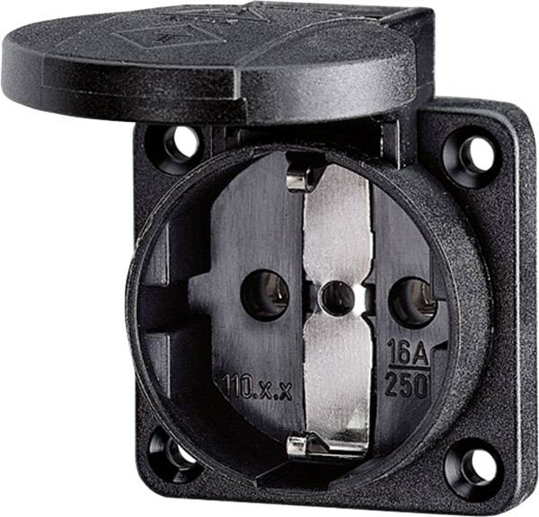 MENNEKES 11012 1fach Anbau-Steckdose IP54 Schwarz