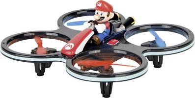 Das Bild zeigt eine Kinderdrohne mit einer Figur aus der Videospiel-Reihe Mario Kart.
