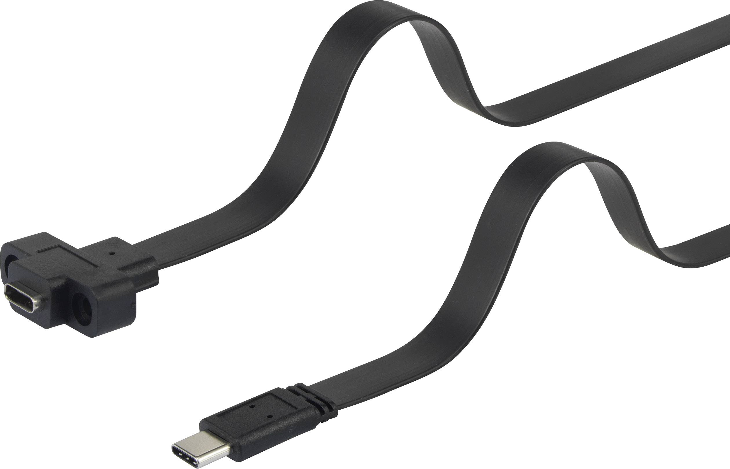 RENKFORCE USB 3.0 Verlängerungskabel [1x USB-C Stecker - 1x USB-C Buchse] 0.25 m Schwarz