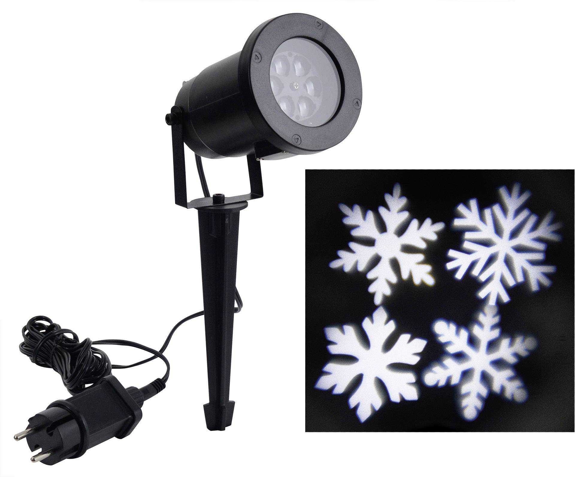 Naeve 5185323 LED-Gartenstrahler Schneeflocke LED 7 W Tageslicht-Weiß