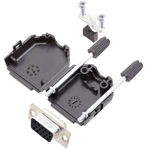 Amphenol L17DPPK25-BK+L77HDB44S D-SUB Buchsenleisten-Set 180 ° Polzahl: 44 Lötkelch 1 St.