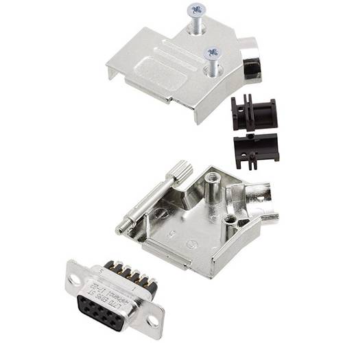 Amphenol L17D45ZK09+L77DE09SST D-SUB Buchsenleisten-Set 45 ° Polzahl: 9 Schrauben 1 Set
