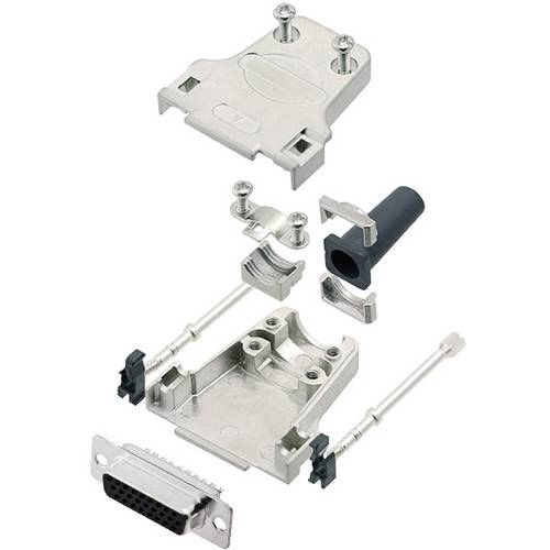 Amphenol L17DTZF09-LJS-RG+L77HDE15S D-SUB Buchsenleisten-Set 180 ° Polzahl: 15 Lötkelch 1 St.